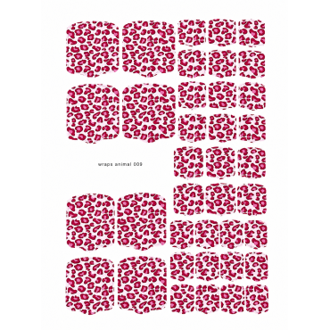 Wraps Stickers - Nálepky na estetickú pedikúru - ANIMAL (PINKY PINK)